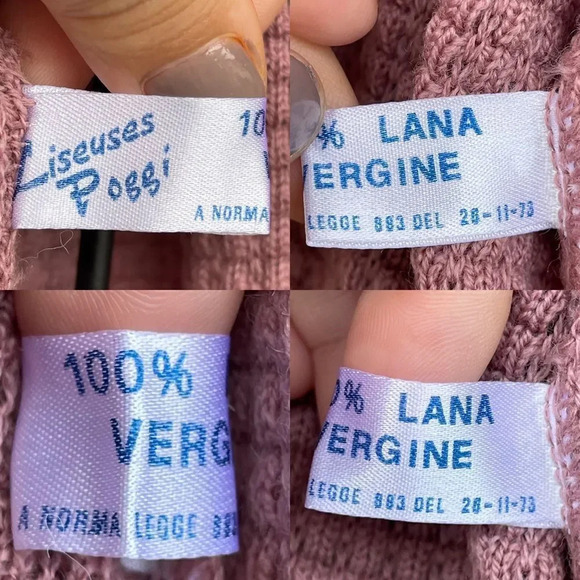 Liseuses Poggi 1973 virgin wool dusty pink duster large - Picture 17 of 17